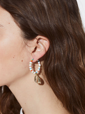 Hoop Earrings With Shell