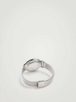Watch With Stainless Steel Metallic Mesh Strap