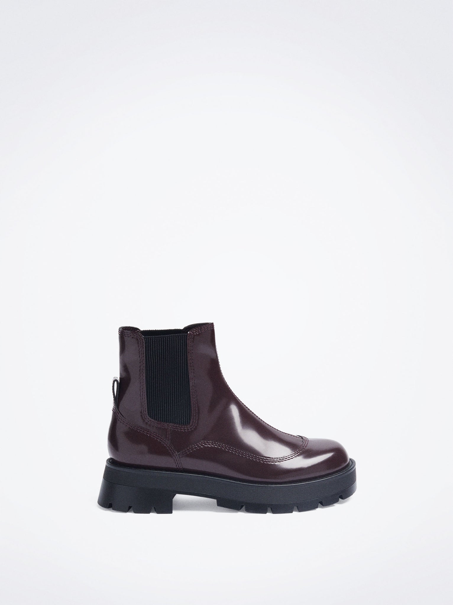 Track Sole Elastic Ankle Boots