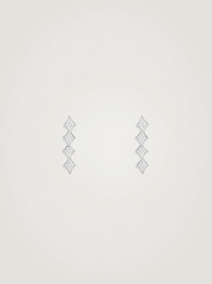 Silver Earrings  With Zirconia