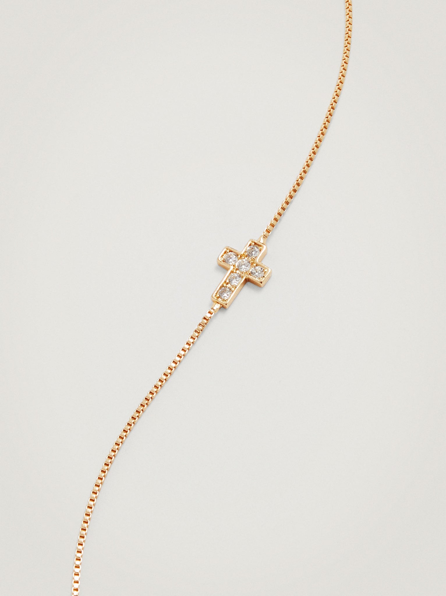Necklace With Cross And Zirconia