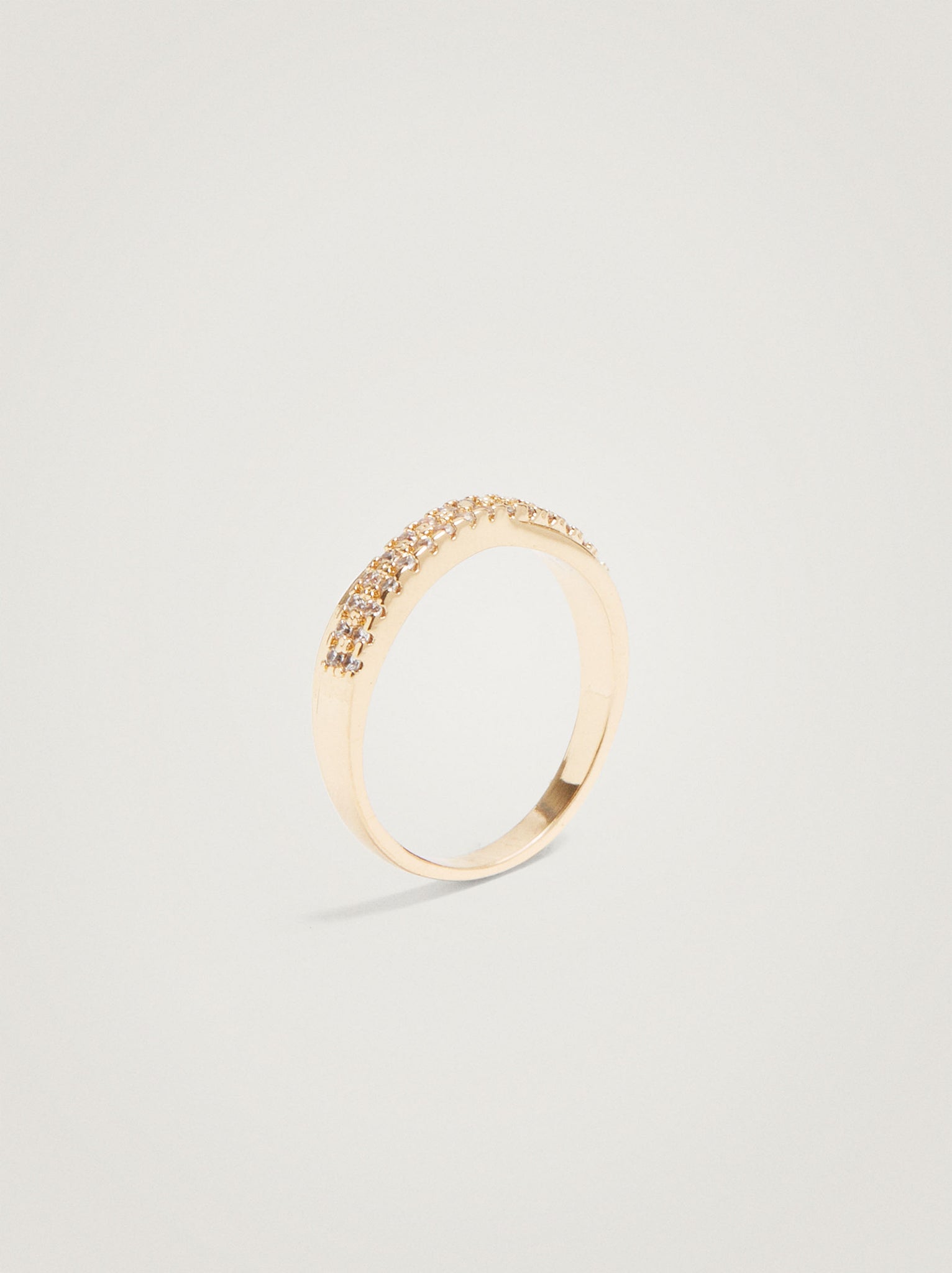 Golden Ring With Zirconia