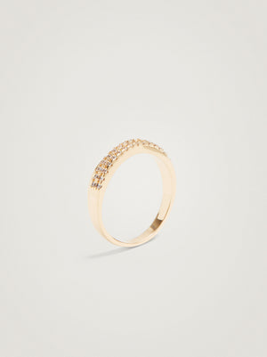 Golden Ring With Zirconia