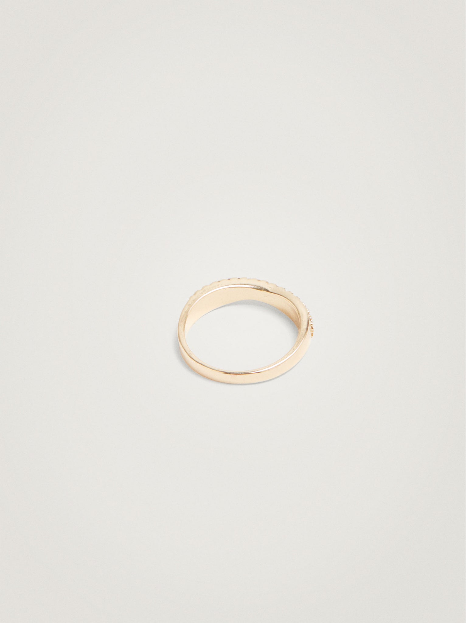 Golden Ring With Zirconia