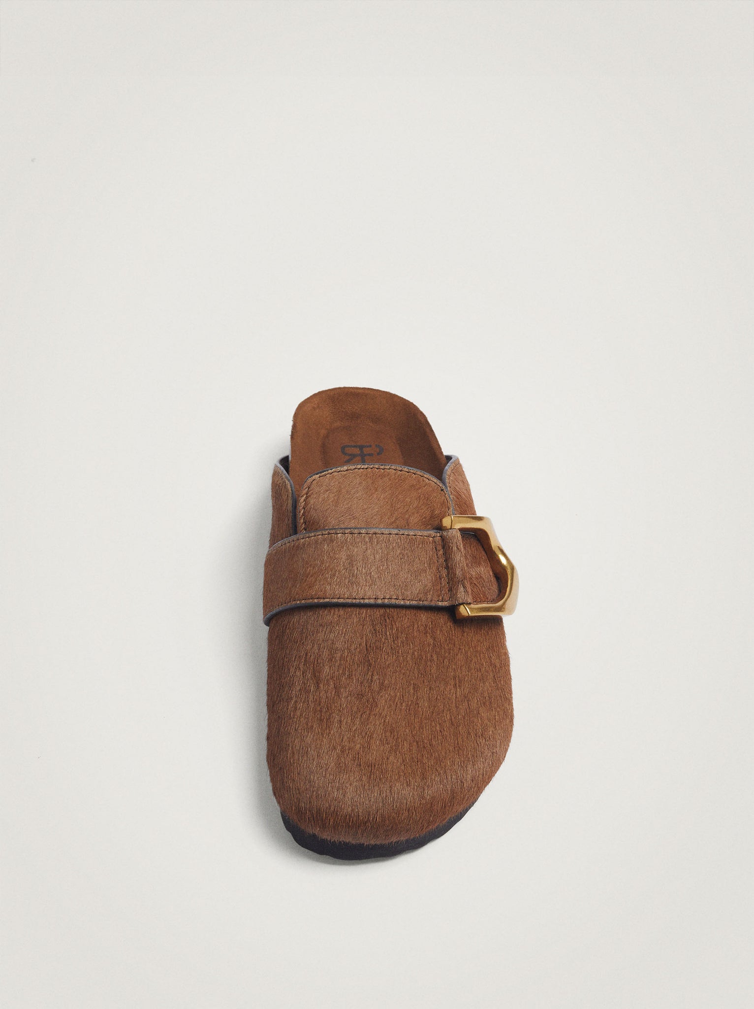 Fur Clogs With Buckle