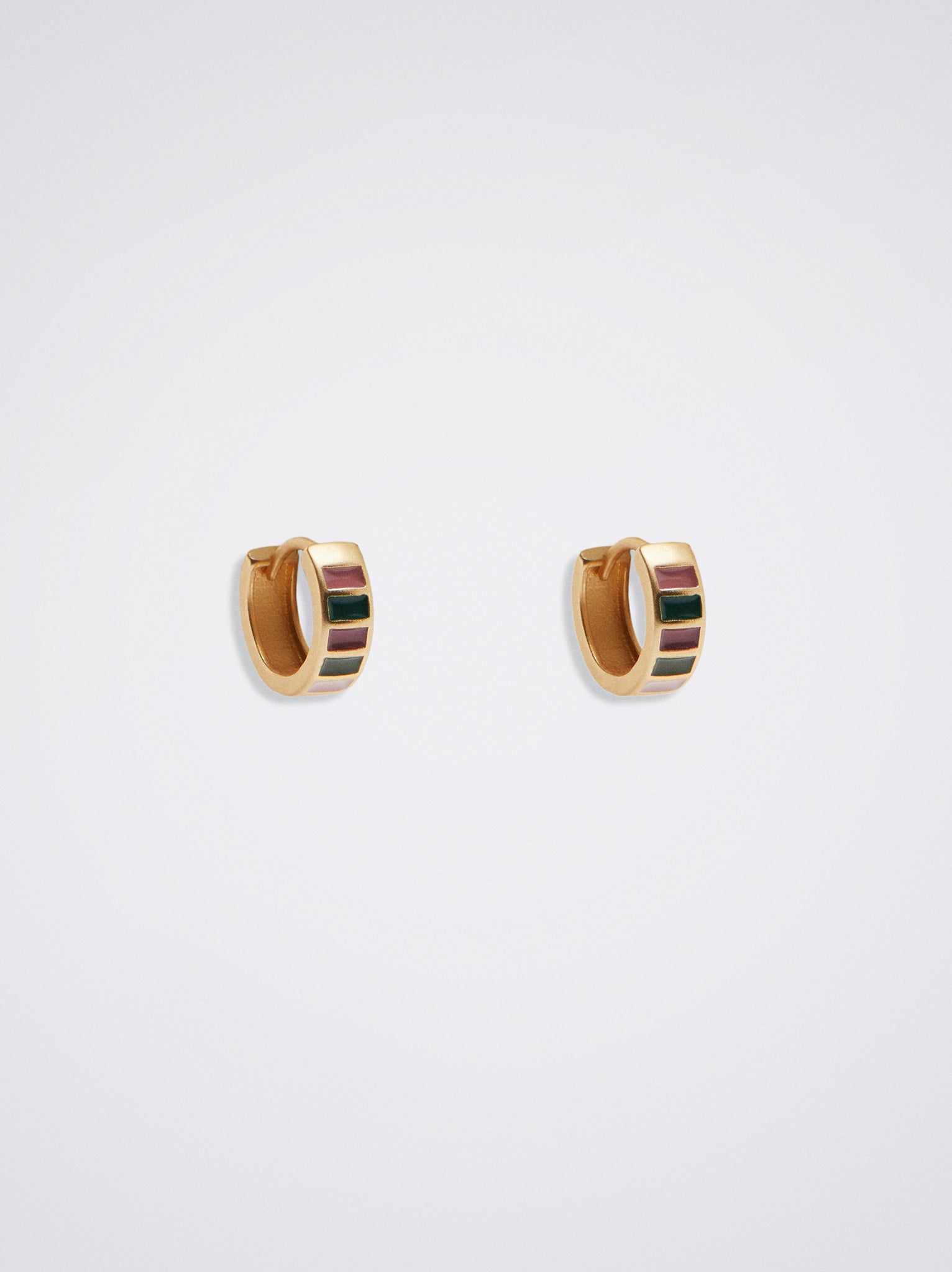 Enamel Hoop Earrings