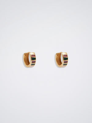 Enamel Hoop Earrings