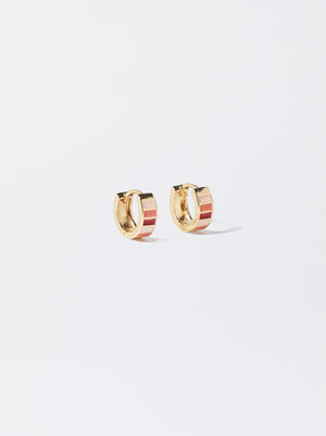 Enamel Hoop Earrings
