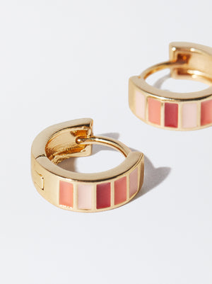 Enamel Hoop Earrings