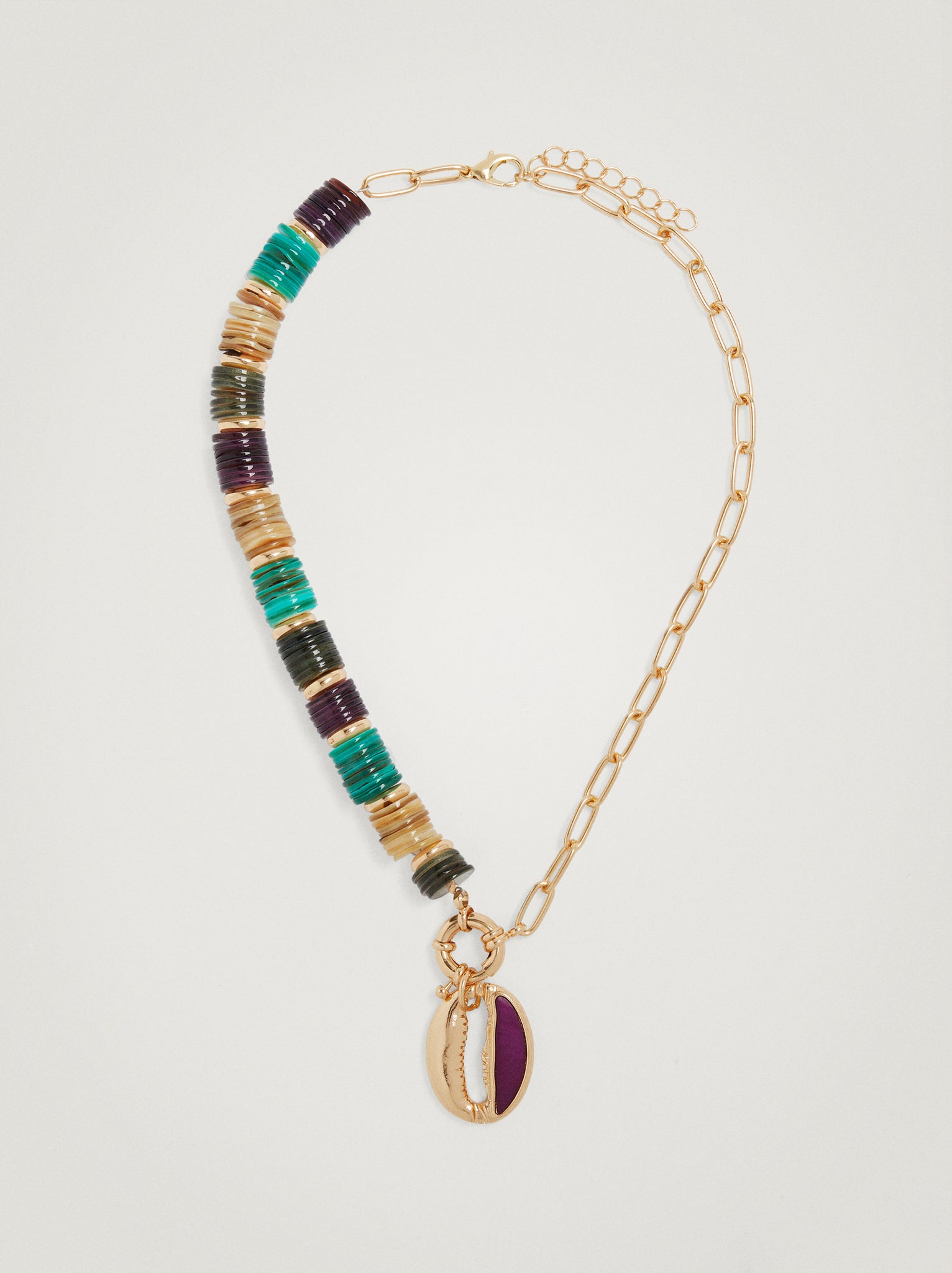 Multicoloured Necklace With Shell