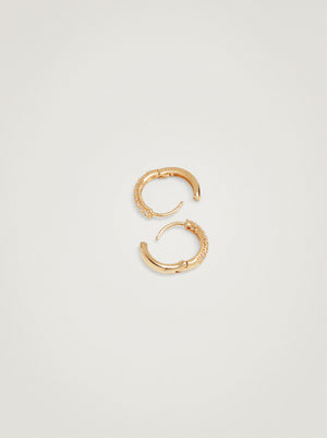 Gold Hoop Earrings With Cubic Zirconia