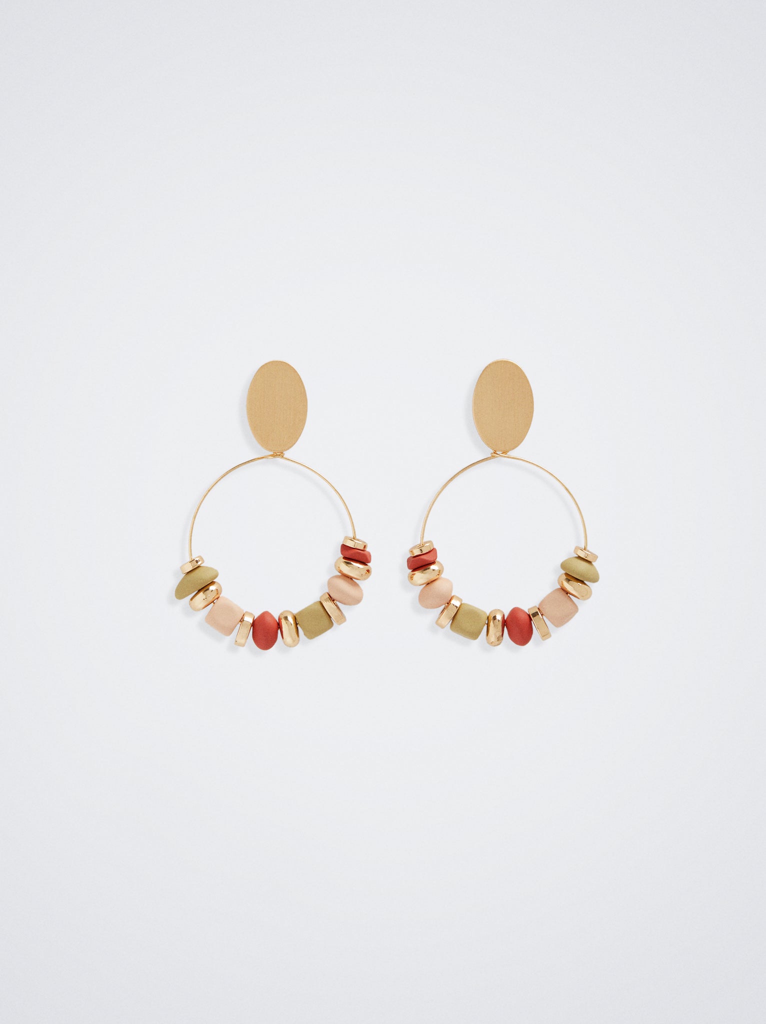 Multicoloured Earrings With Resin