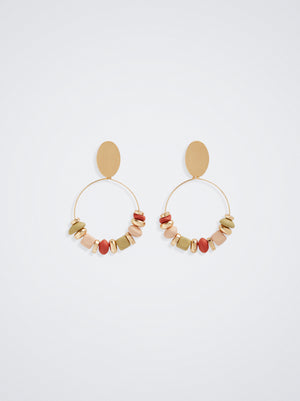 Multicoloured Earrings With Resin