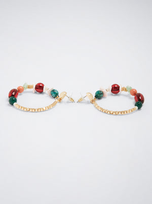 Earrings With Semiprecious Stone