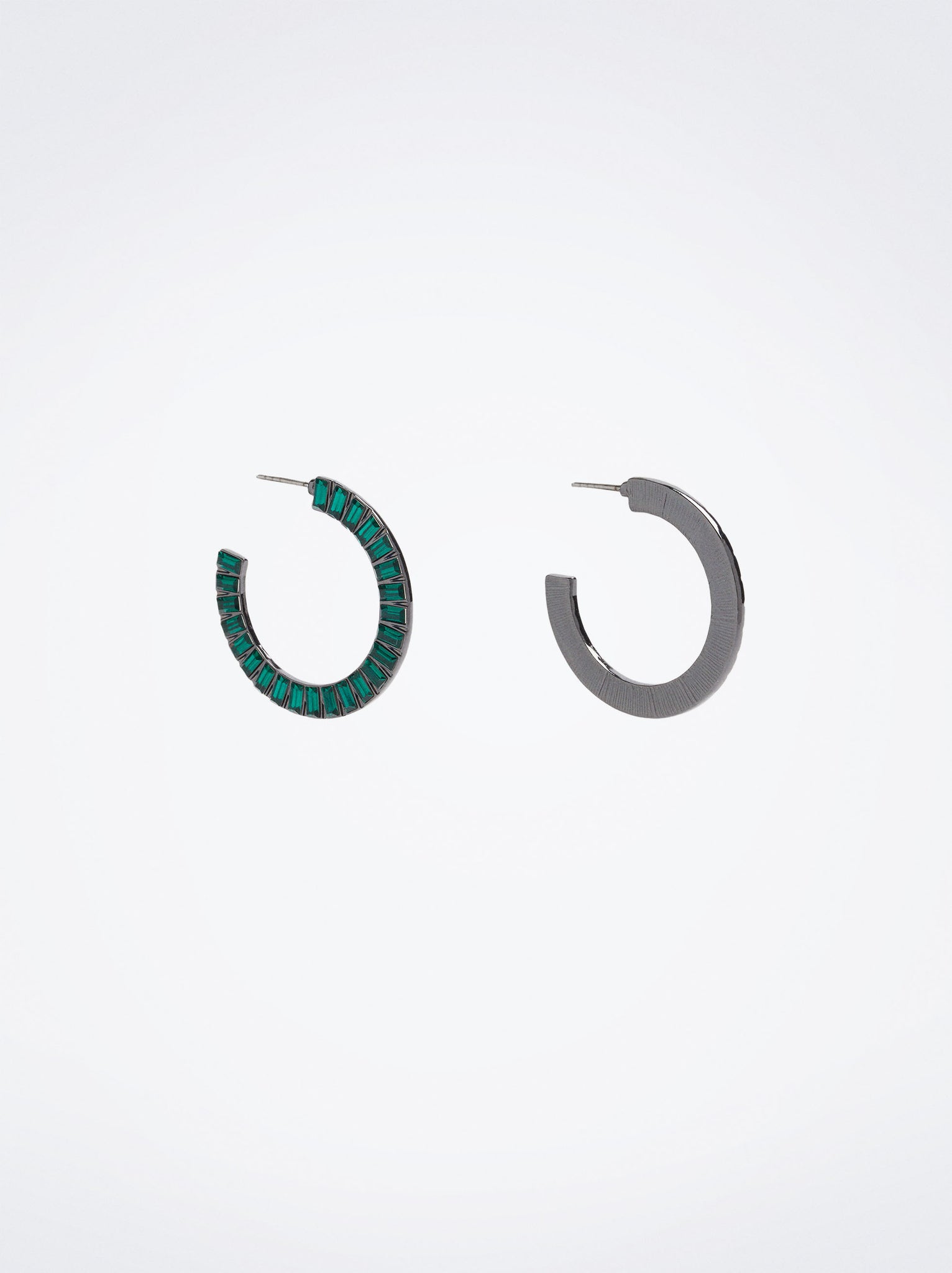 Two-Tone Hoop Earrings