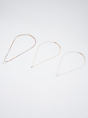Set Of Necklaces With Charms And Zirconia