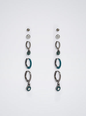 Set Of Hoops With Crystals
