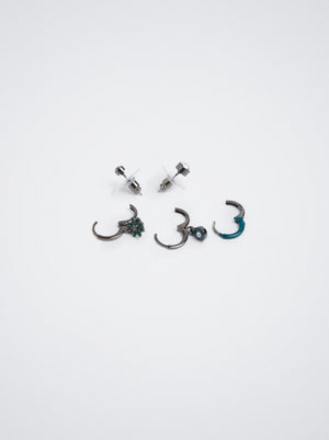 Set Of Hoops With Crystals