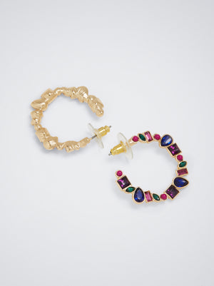 Multicoloured Hoop Earrings
