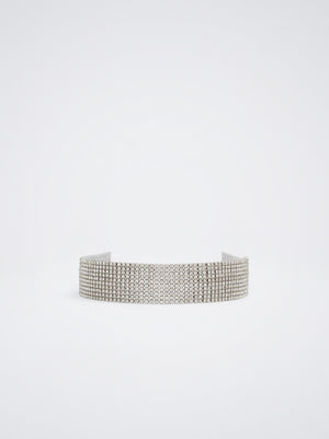 Silver Choker With Crystals