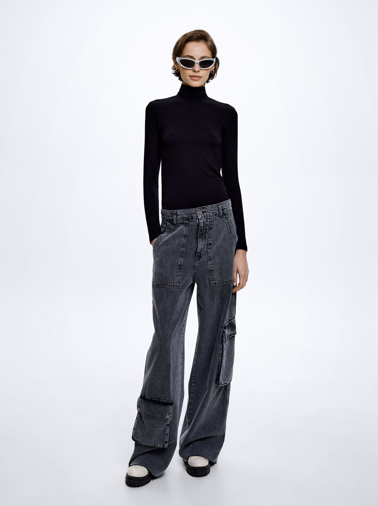 Long Sleeve High-Neck T-Shirt