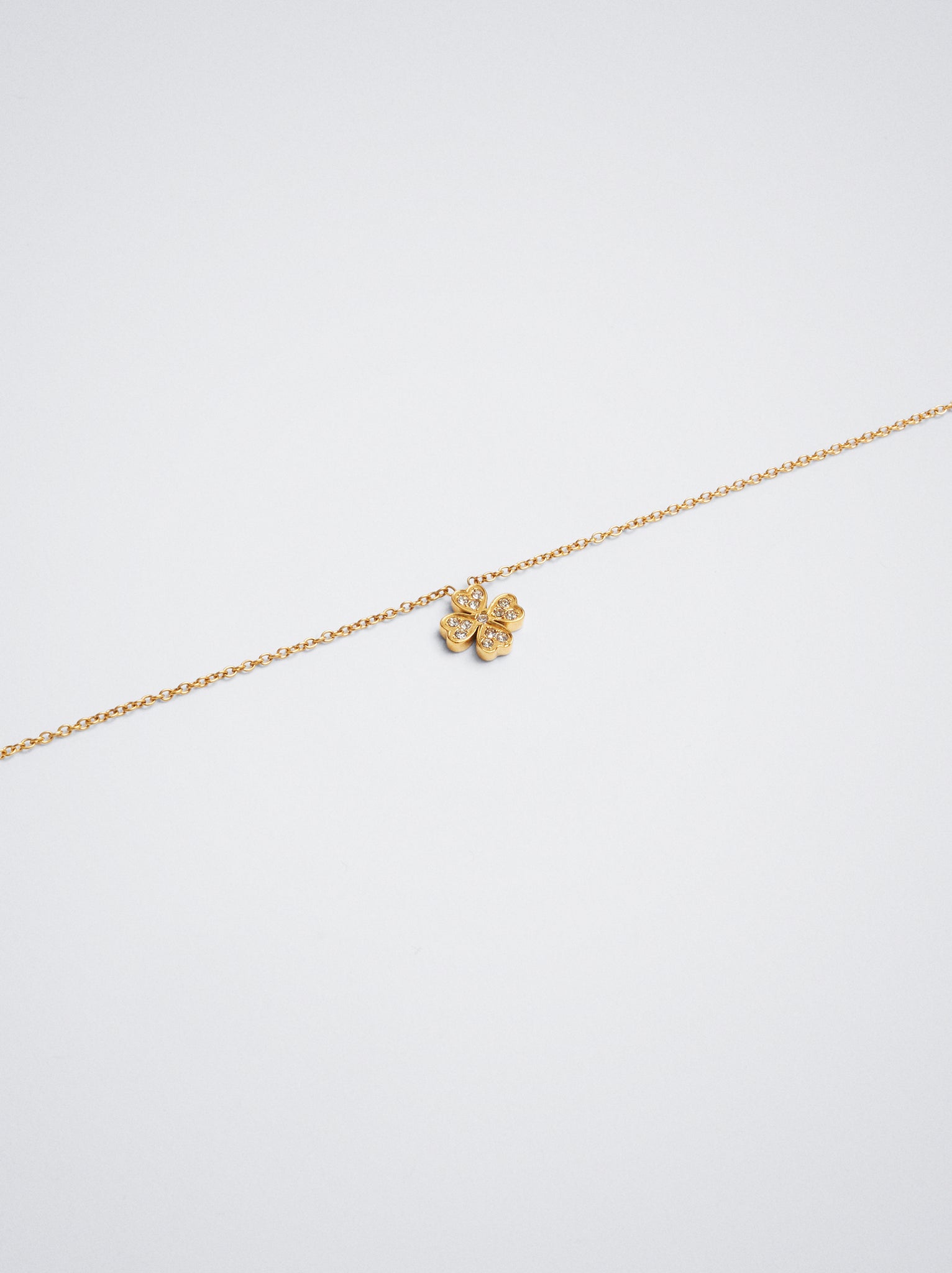Stainless Steel Necklace With Shamrock