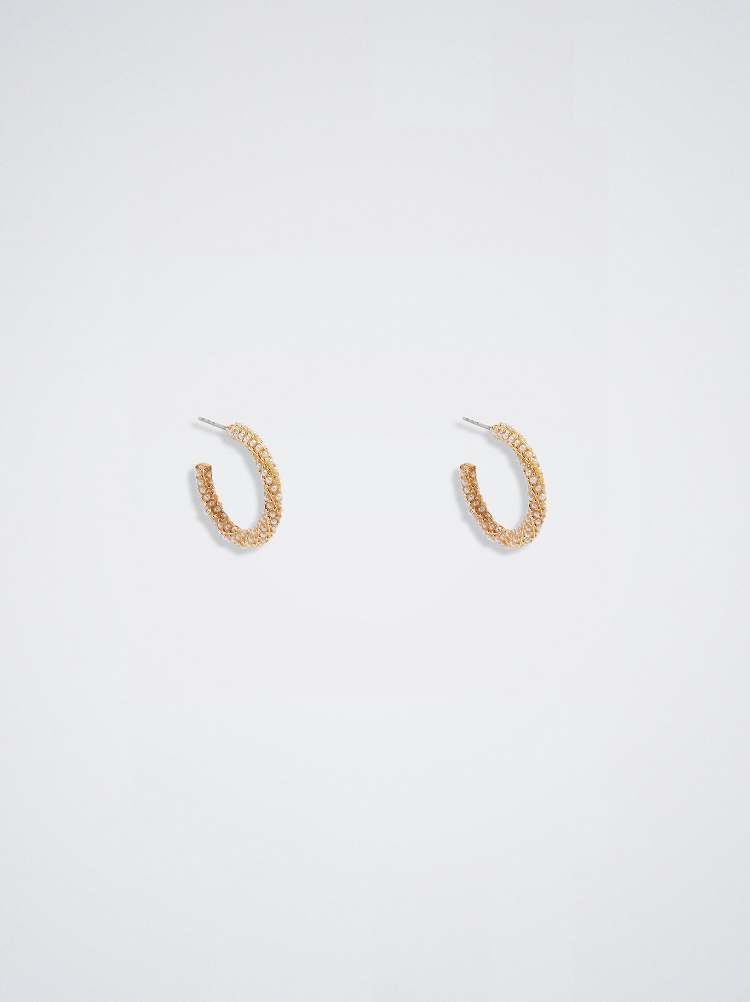 Hoop Earrings With Pearls