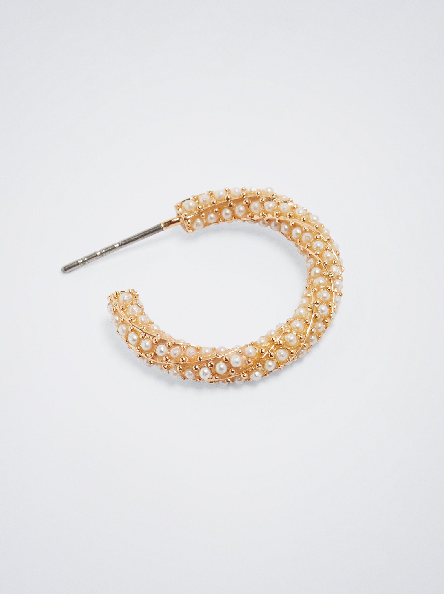 Hoop Earrings With Pearls