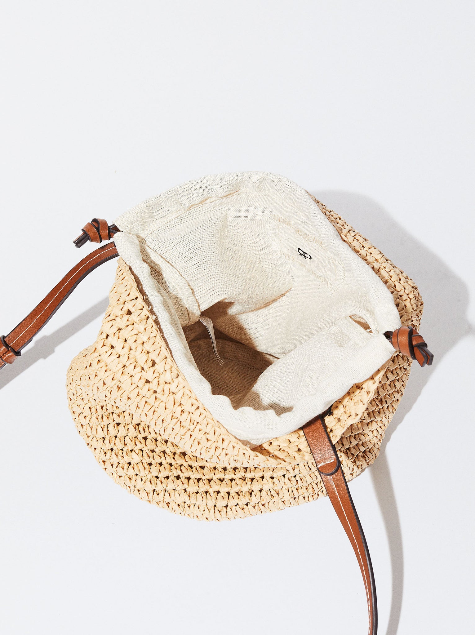 Straw Basket Bucket Bag