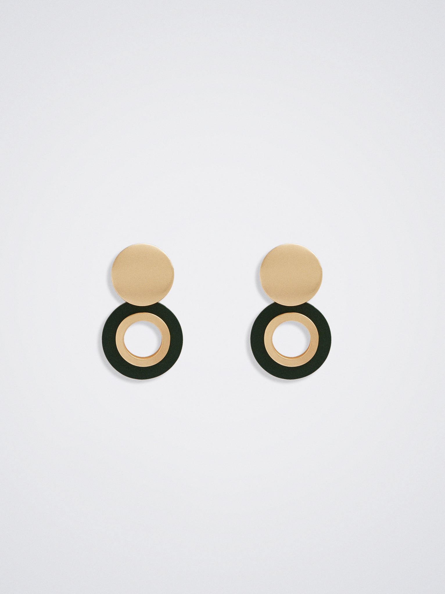 Two-Tone Resin Earrings