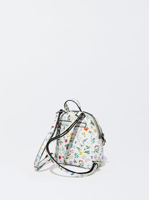 Floral Print Mini Backpack