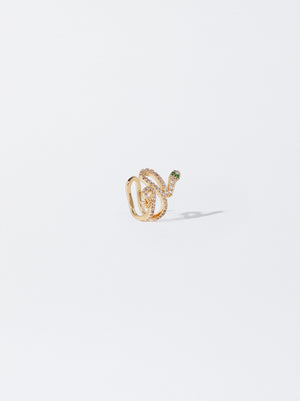 Snake Ear Cuff With Zirconia
