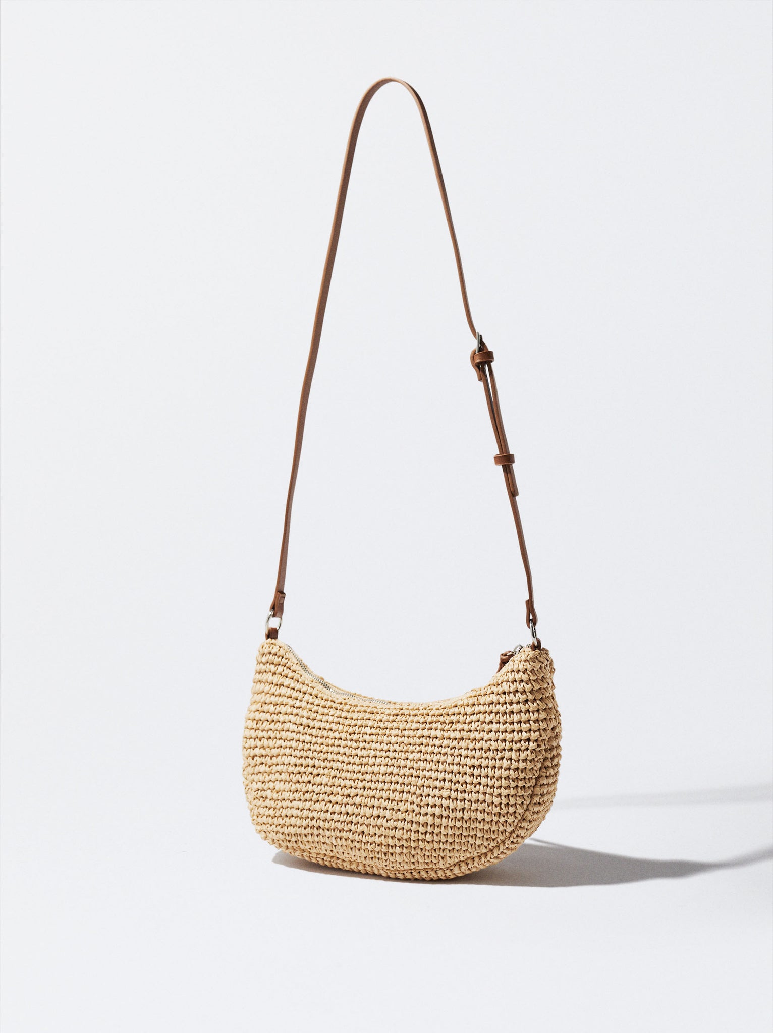 Straw Bag With Chain Strap
