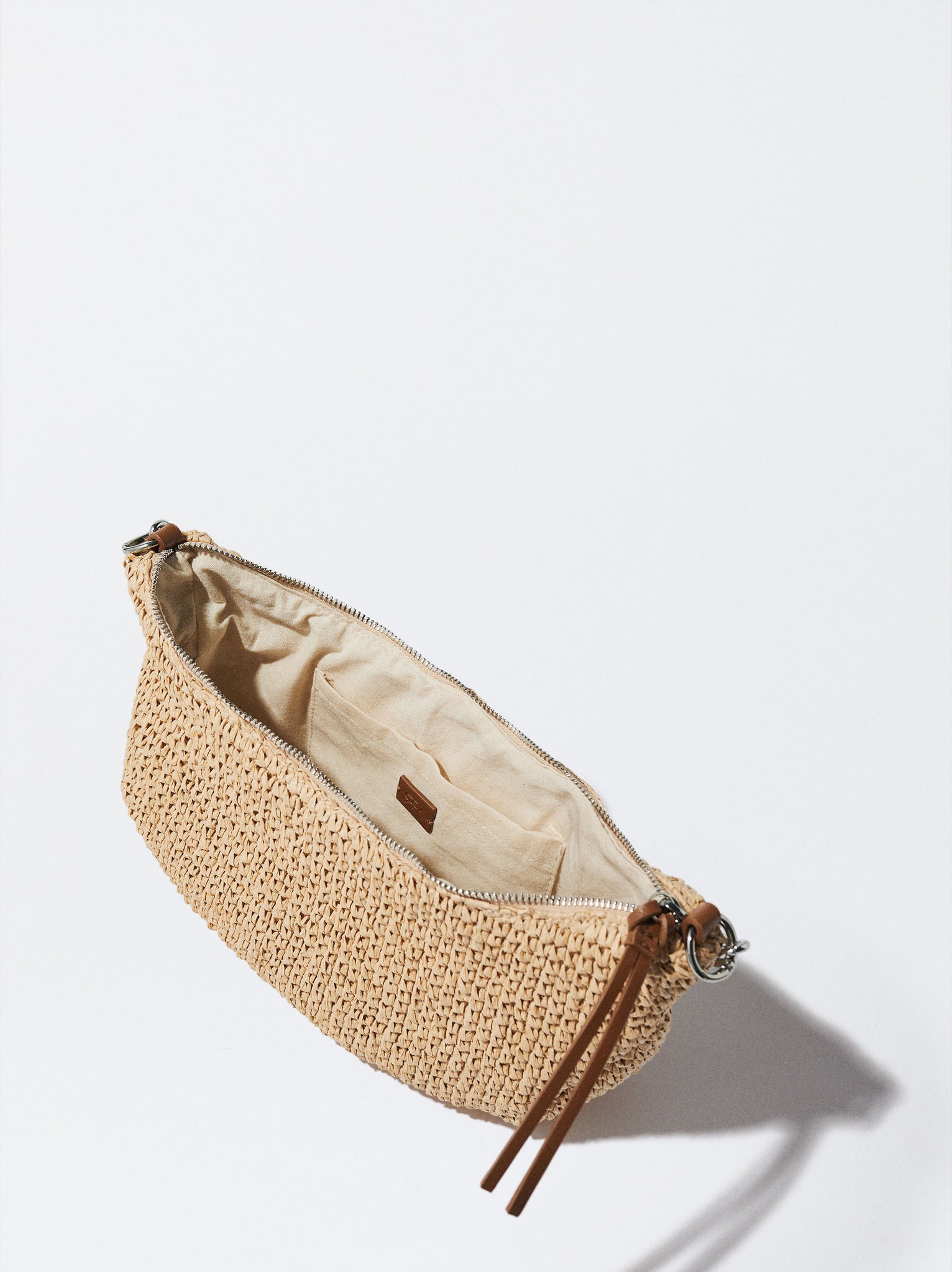 Straw Bag With Chain Strap