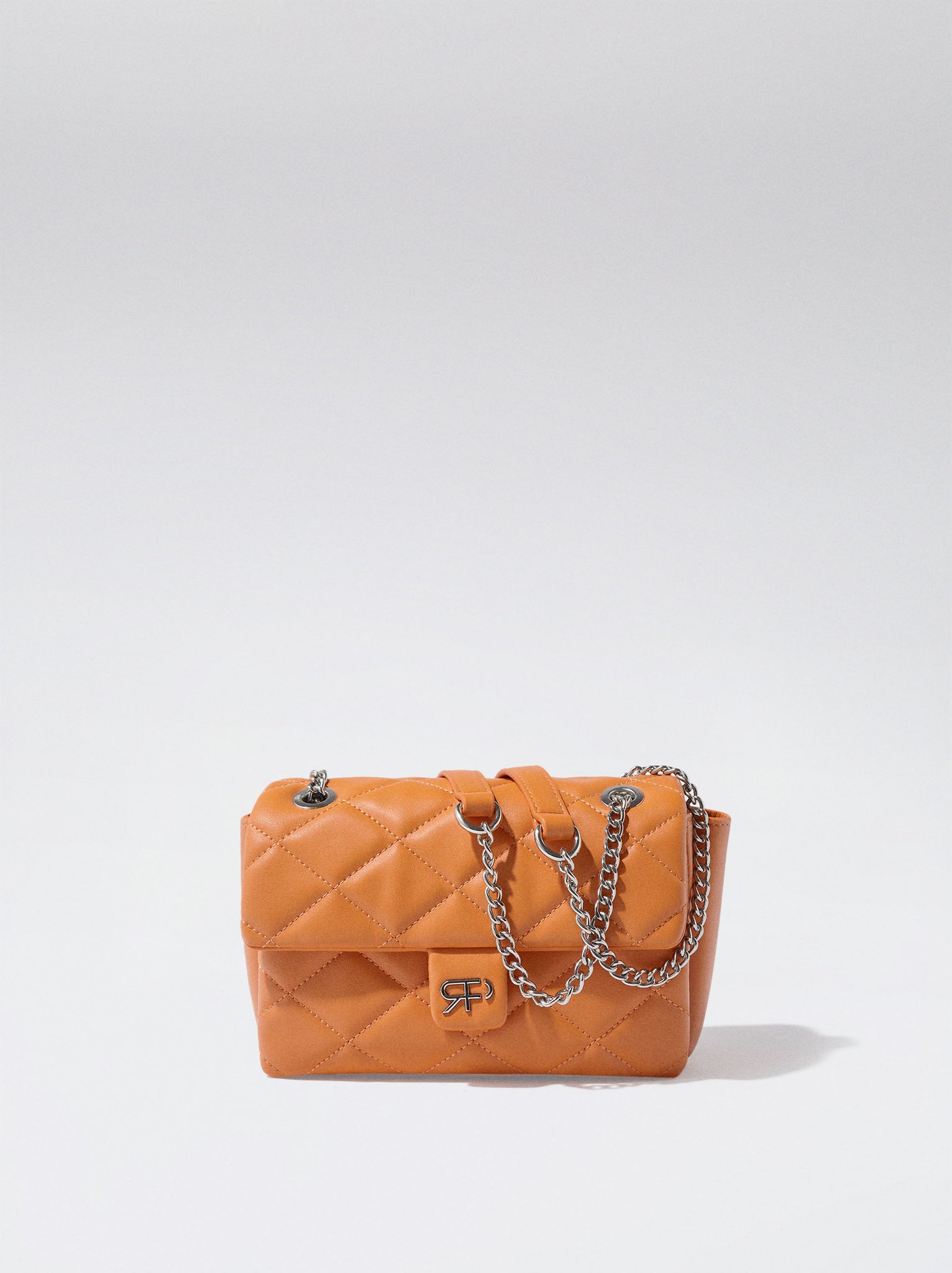 Quilted Crossbody Bag With Chain