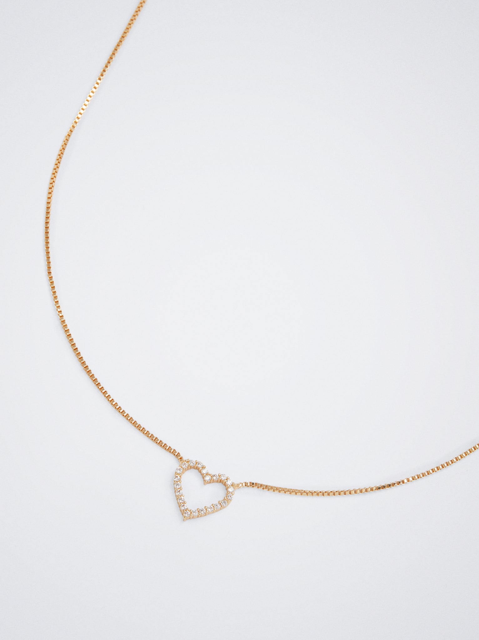 Necklace With Heart And Zirconia