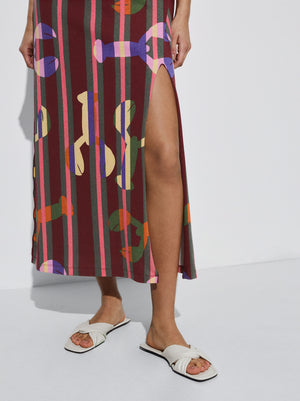 Printed Midi Dress