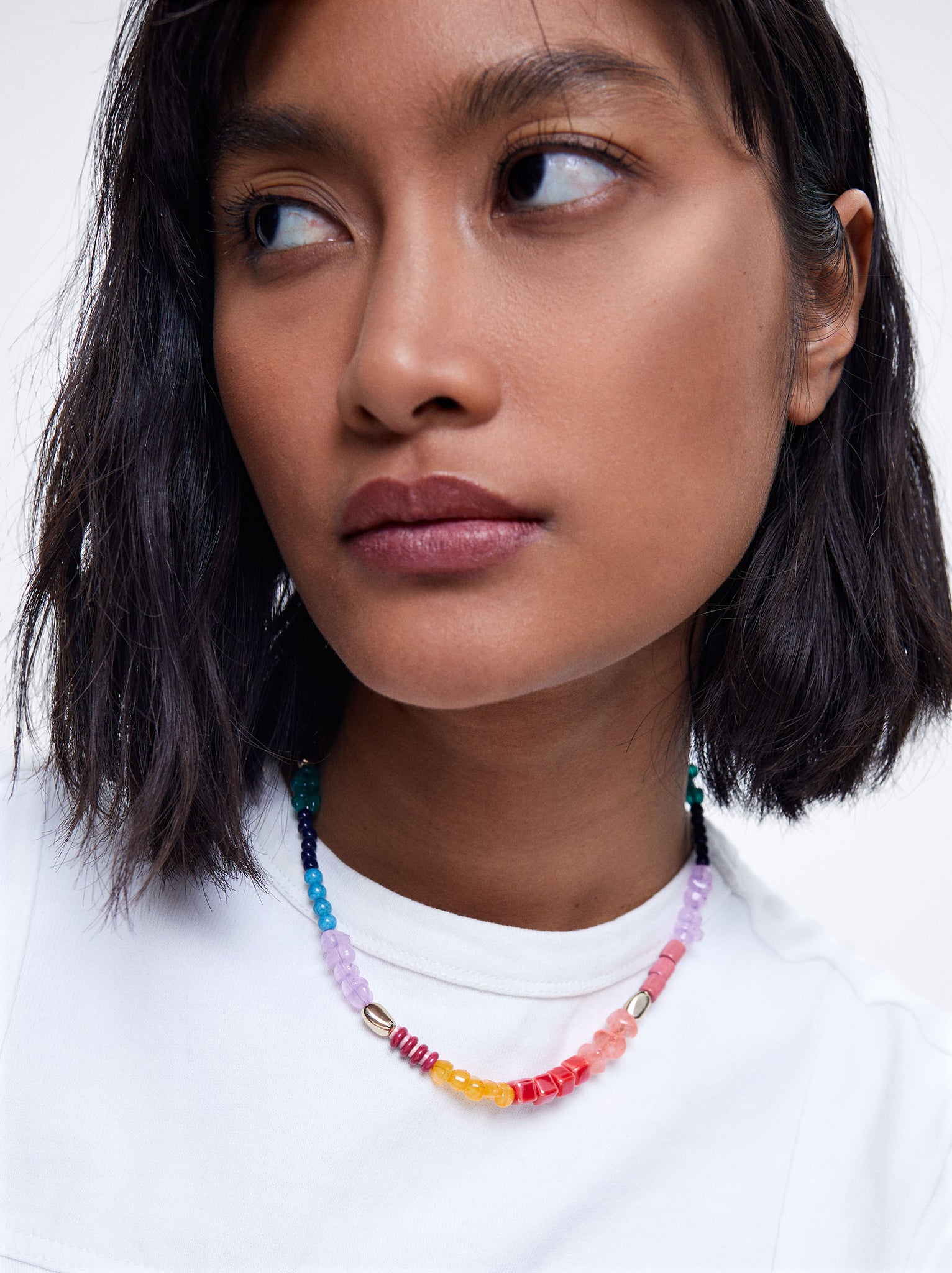 Multicoloured Necklace With Ceramic