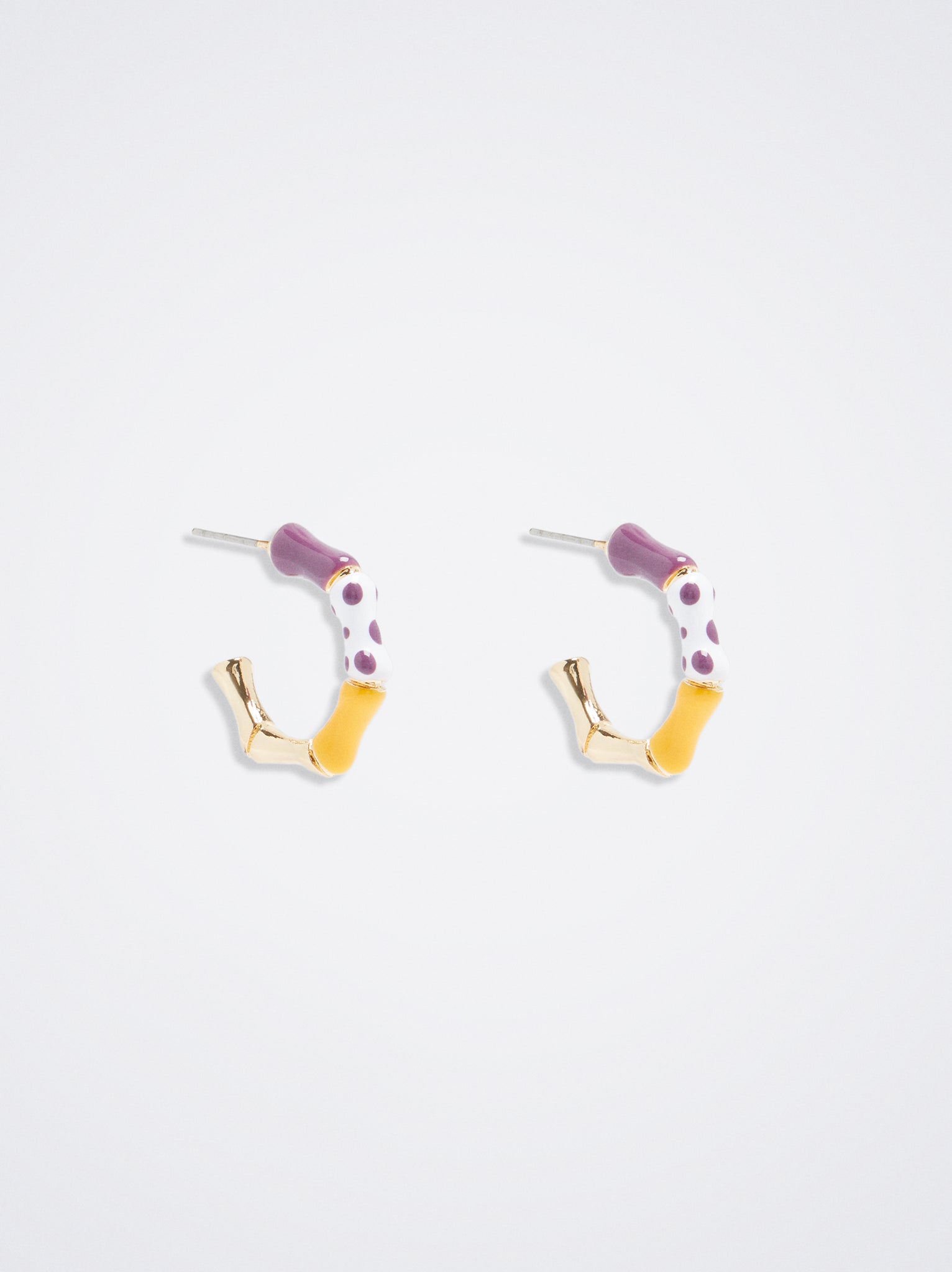 Hoop Earrings With Enamel