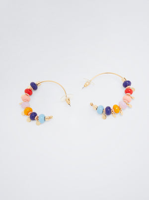 Beaded Hoop Earrings