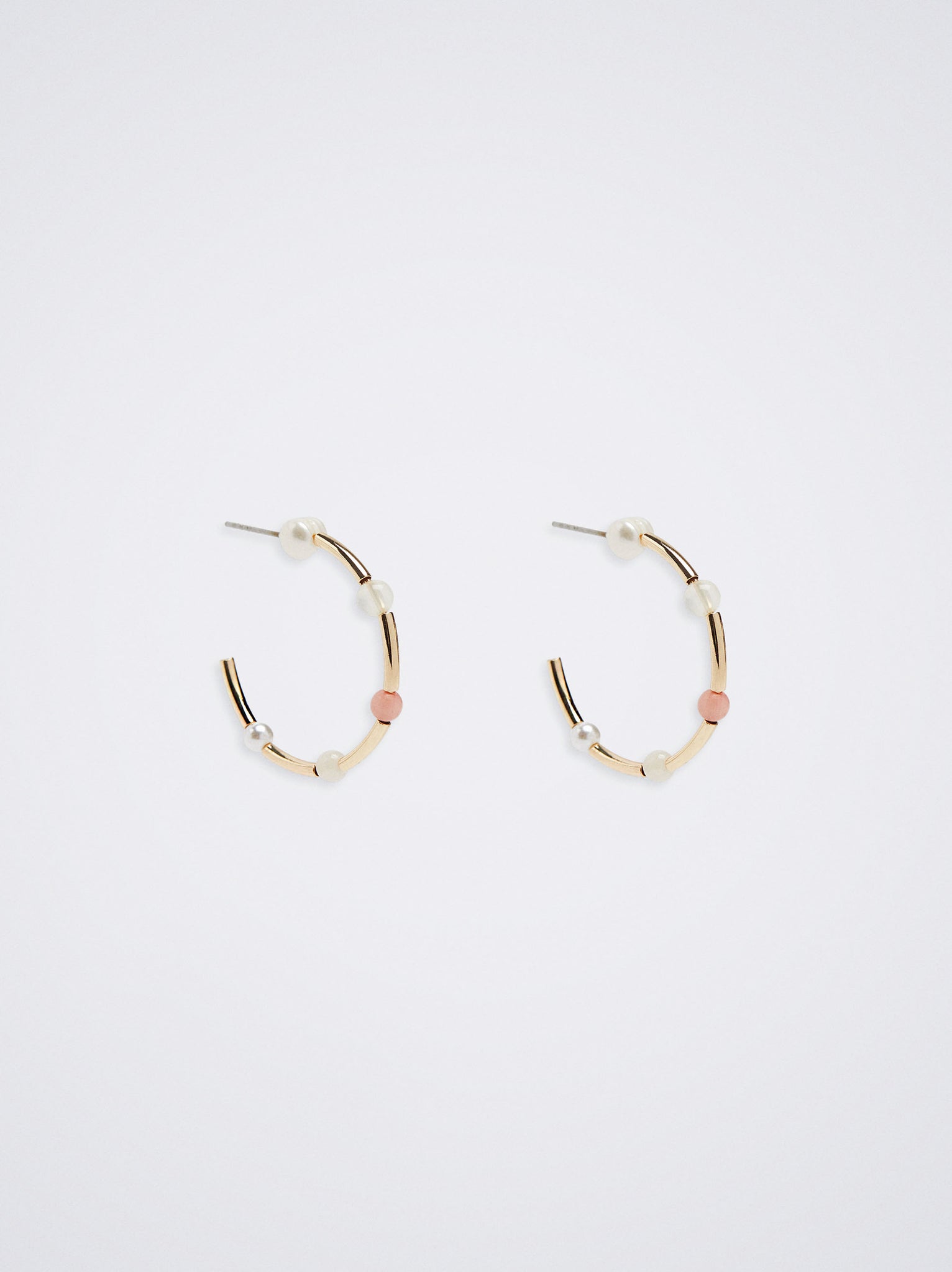Hoop Earrings With Freshwater Pearl
