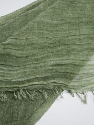 Plain Pashmina With Frayed Detailing