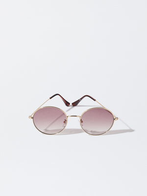 Round Metallic Sunglasses