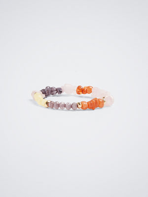 Elastic Bracelet With Stone And Resin
