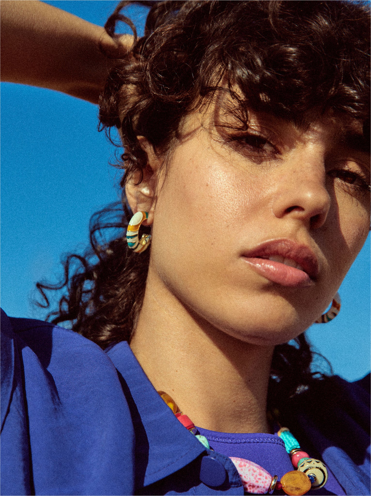 Enamel Hoop Earrings