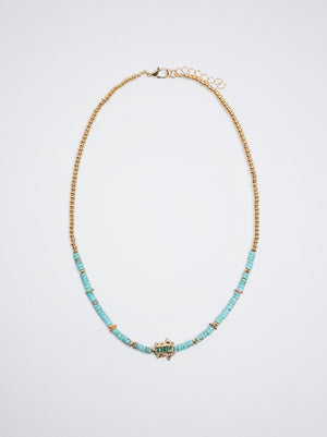 Necklace With Stone And Zirconia