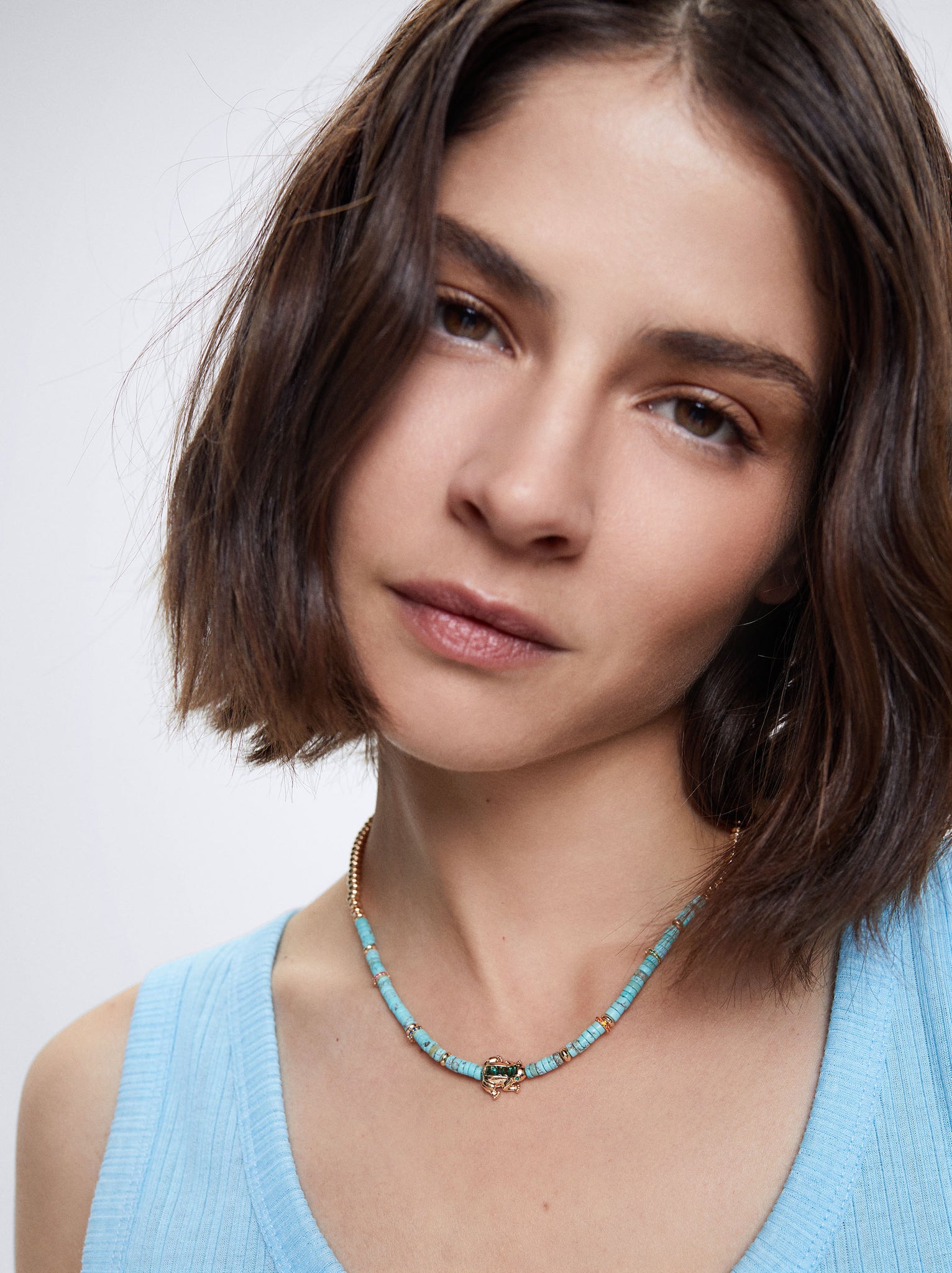 Necklace With Stone And Zirconia