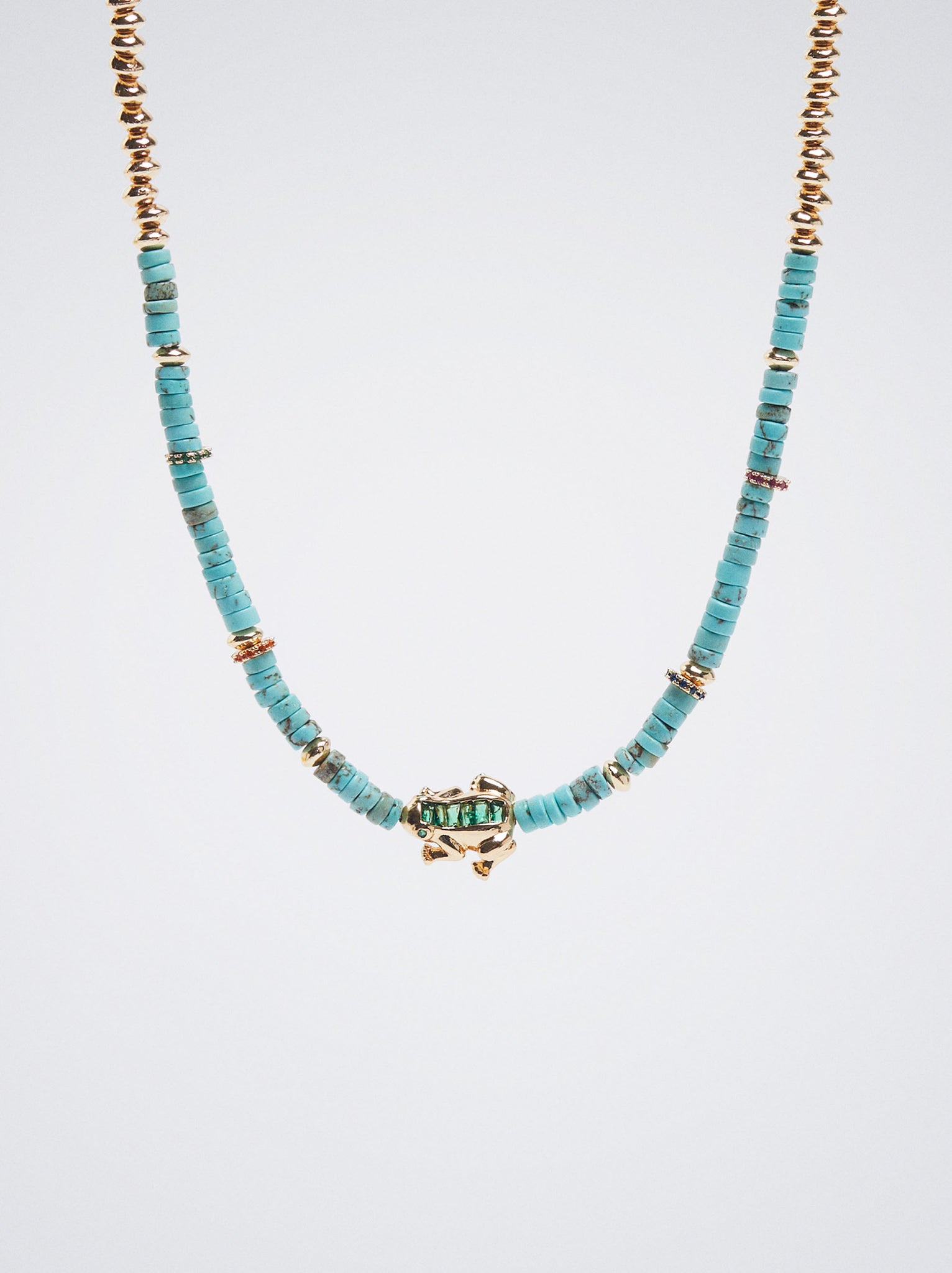 Necklace With Stone And Zirconia