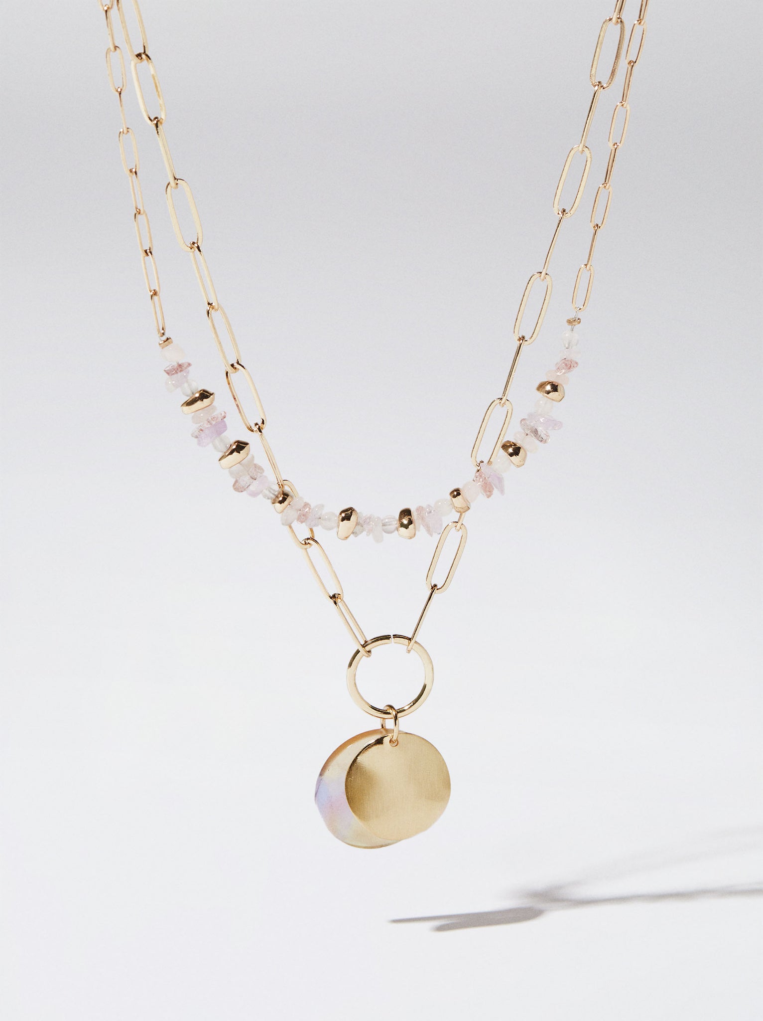 Set Of Necklaces With Semiprecious Stone