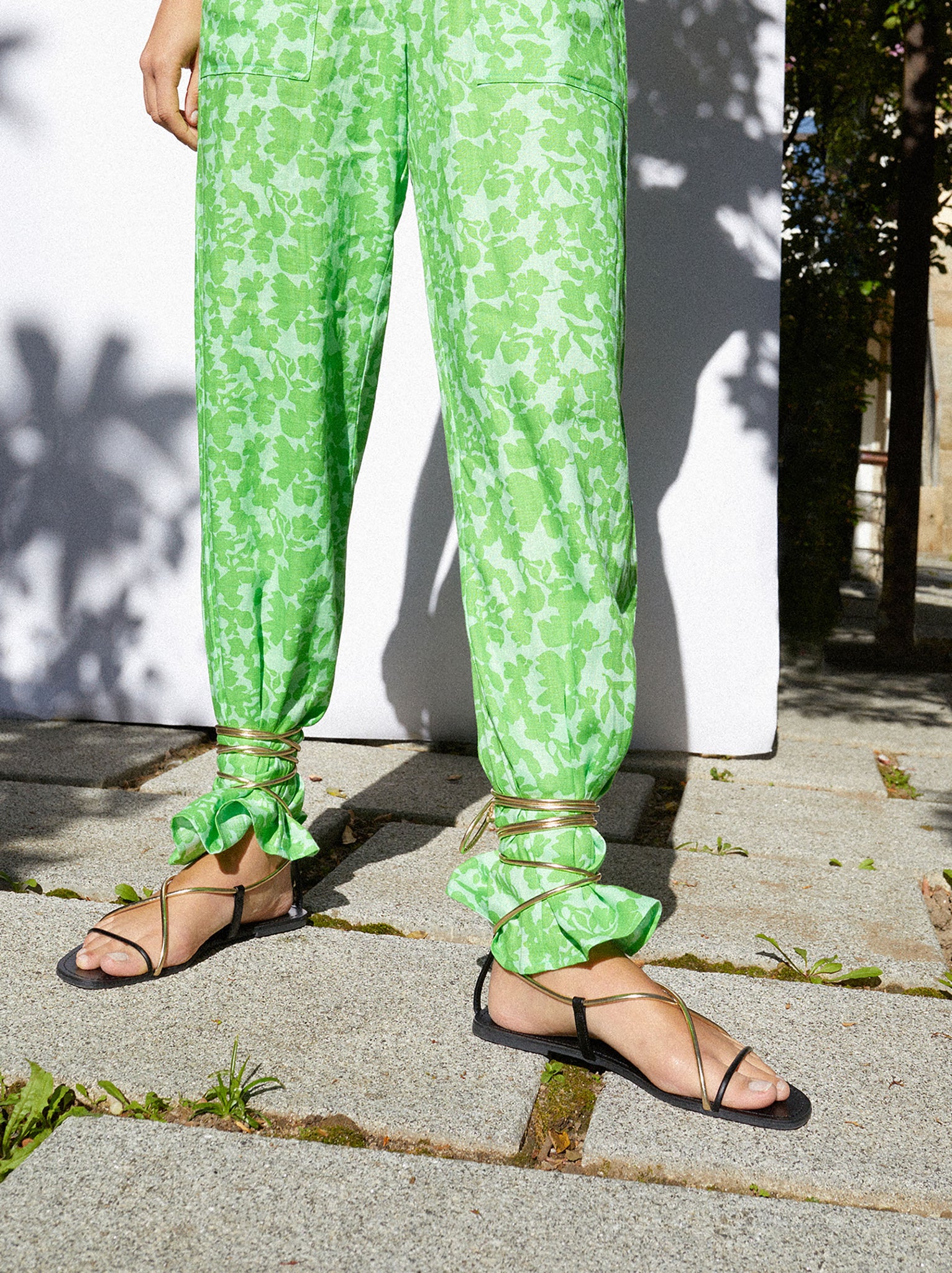 Linen Printed Trousers